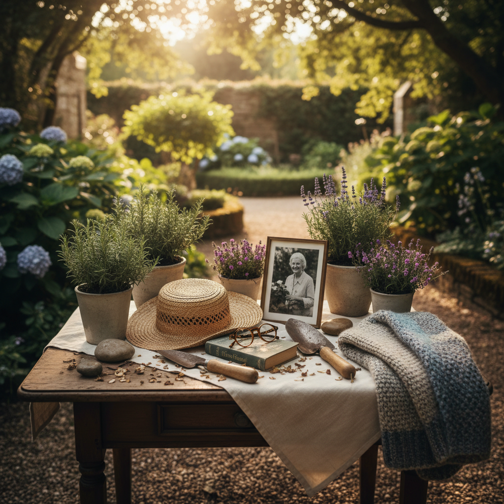 The Memory Table: Curating Everyday Relics, Garden Hats, and Spectacles at Memorials