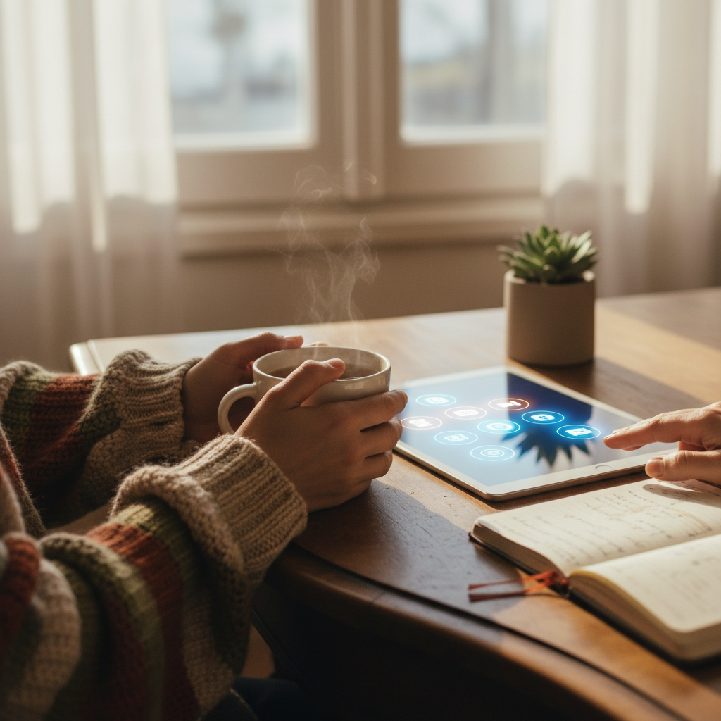 A Calm Start to Staying Connected Online — Editorial visual 2