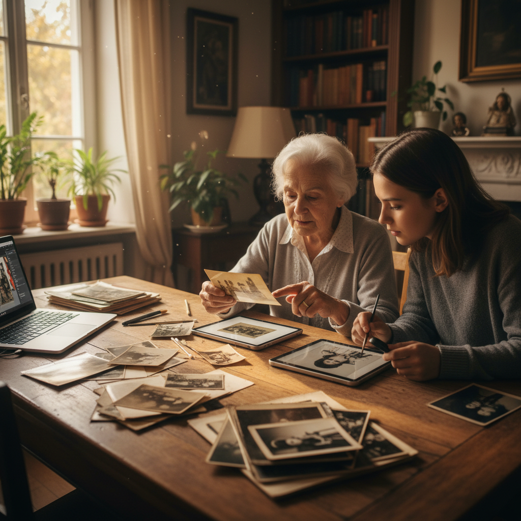 Restoring Vintage Family Photographs with Care — Editorial visual 3
