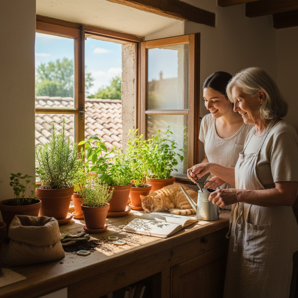Indoor Herb Gardening on a Sunny Windowsill — Editorial visual 3