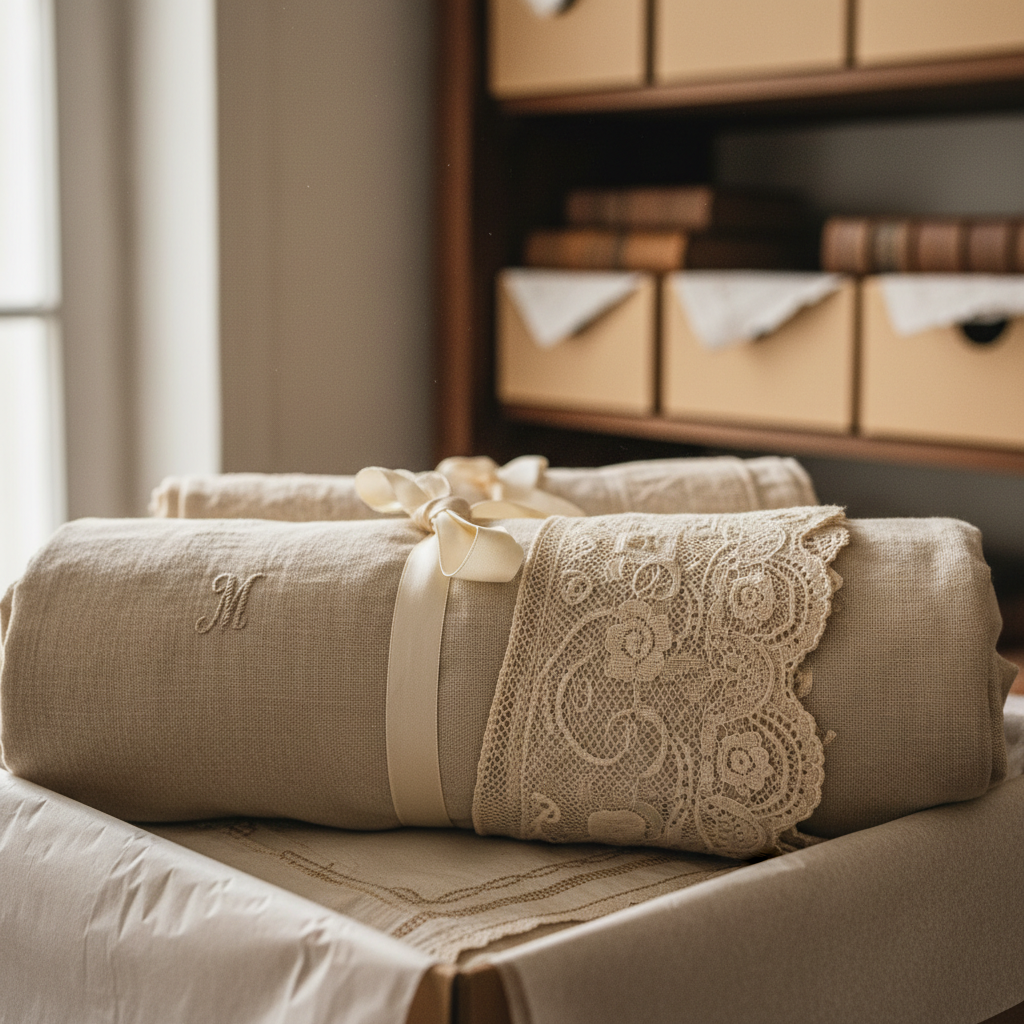 Thread of Time: Archival Storage of Embroidered Tablecloths, Lace, and Baptismal Gowns — Editorial visual 2
